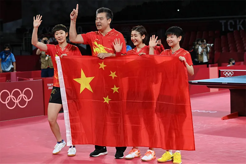 Chinese Womens Team after Winning Olympic Gold