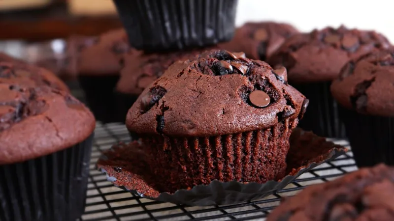 A picture of a chocolate cupcake