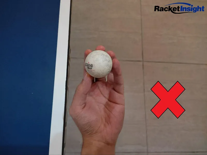 Don't serve from your fingertips