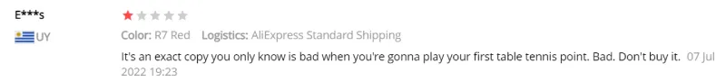 Fake rubbers being sold on Aliexpress opinion