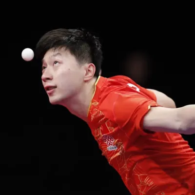 Ma Long Serving
