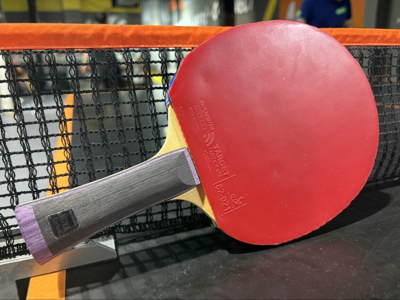 Sanwei Target National on a racket