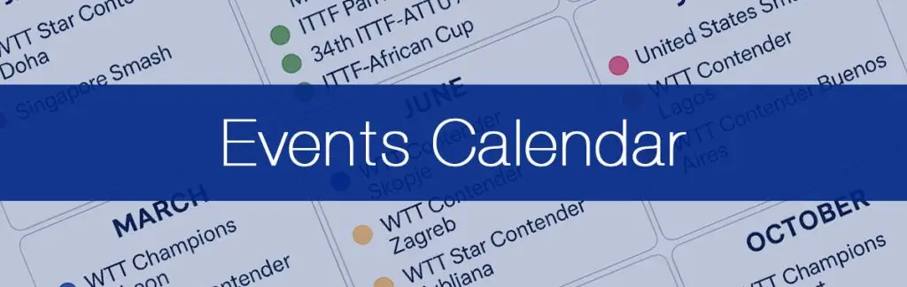 Table Tennis Events Calendar
